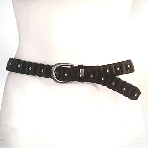 Guess Chain-Link Leather Moto Belt Biker Indie Sleeze Whimsigoth Emo Medium
